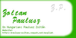 zoltan paulusz business card